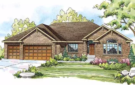 Traditional house plans 17-831 - front exterior, 2,762 sq ft, 3 bed, 2 bath house plans | Monster House Plans