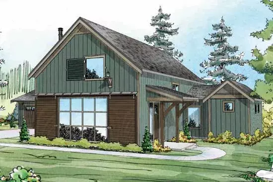 Country house plans 17-892 - front exterior, 2,291 sq ft, 3 bed, 3 bath house plans | Monster House Plans