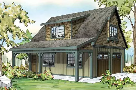 Bungalow house plans 17-903 - front exterior, 1,347 sq ft, 0 bed, 0 bath house plans | Monster House Plans