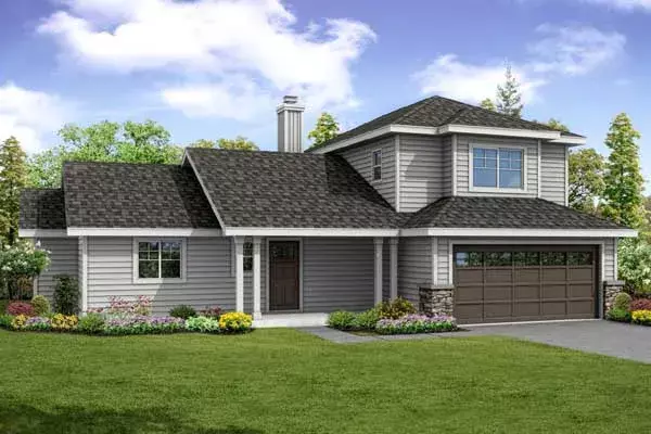 Traditional house plans 17-934 - front exterior, 1,872 sq ft, 3 bed, 3 bath house plans | Monster House Plans