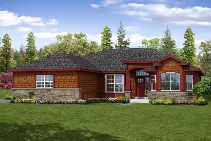 Traditional house plans 17-937 - front exterior, 2,099 sq ft, 3 bed, 2 bath house plans | Monster House Plans