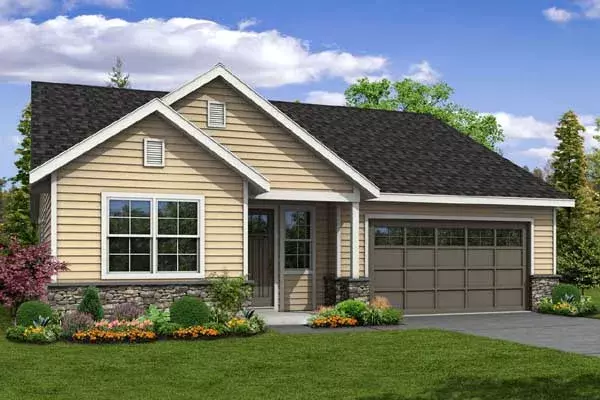 Traditional house plans 17-956 - front exterior, 2,219 sq ft, 3 bed, 3 bath house plans | Monster House Plans
