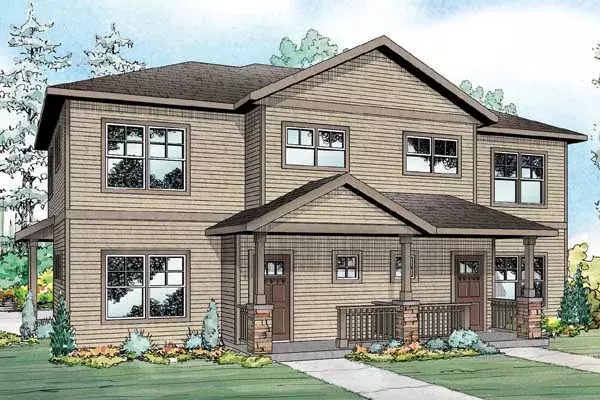 Traditional house plans 17-961 - front exterior, 2,959 sq ft, 6 bed, 6 bath house plans | Monster House Plans