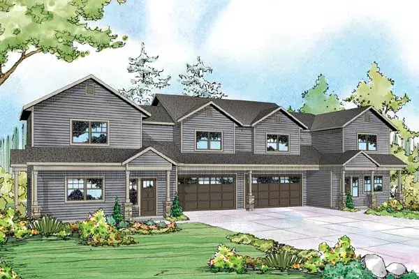 Traditional house plans 17-963 - front exterior, 3,114 sq ft, 6 bed, 4 bath house plans | Monster House Plans
