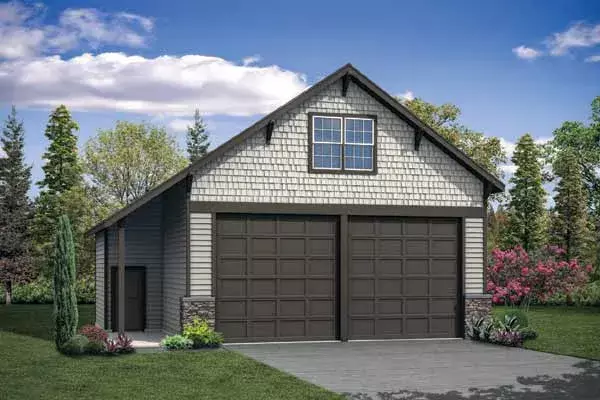 Craftsman house plans 17-977 - front exterior, 1,388 sq ft, 0 bed, 0 bath house plans | Monster House Plans