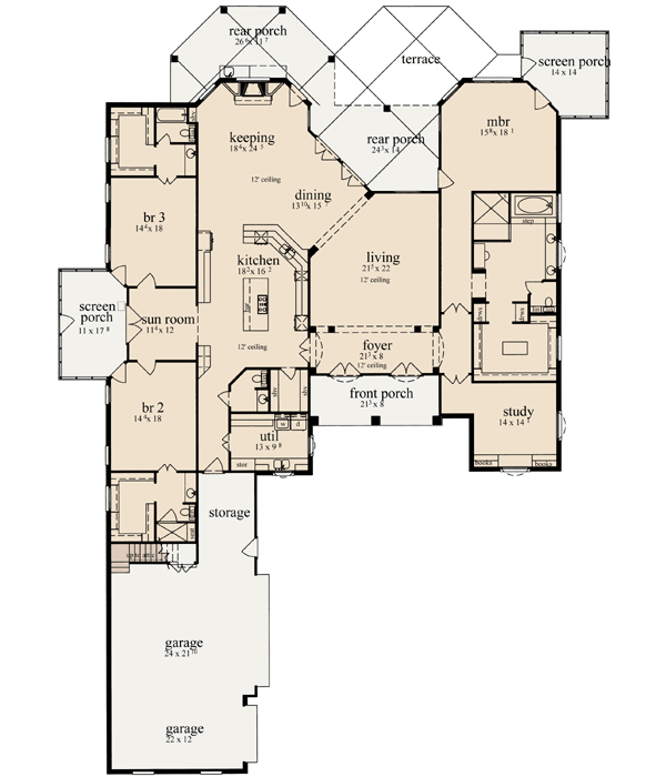Main Floor Plan: 18-500