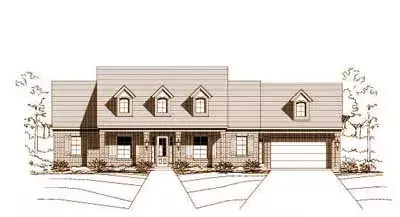 Country house plans 19-1021 - front exterior, 2,410 sq ft, 4 bed, 2 bath house plans | Monster House Plans