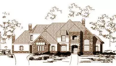 French Country house plans 19-1044 - front exterior, 5,273 sq ft, 5 bed, 5 bath house plans | Monster House Plans