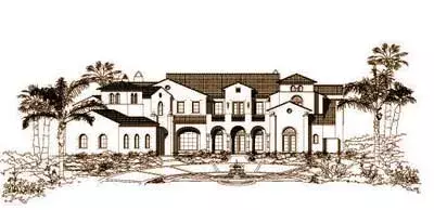 Mediterranean house plans 19-1048 - front exterior, 10,089 sq ft, 5 bed, 6 bath house plans | Monster House Plans