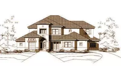Mediterranean house plans 19-1050 - front exterior, 5,450 sq ft, 4 bed, 5 bath house plans | Monster House Plans