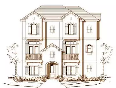 Mediterranean house plans 19-1052 - front exterior, 1,975 sq ft, 3 bed, 2 bath house plans | Monster House Plans
