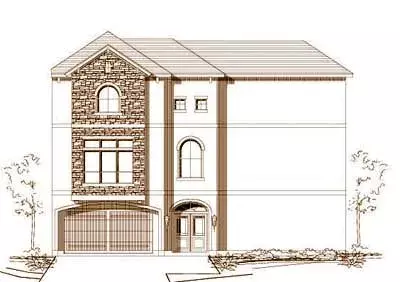 Traditional house plans 19-1057 - front exterior, 2,283 sq ft, 3 bed, 3 bath house plans | Monster House Plans