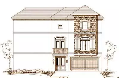 Mediterranean house plans 19-1058 - front exterior, 2,283 sq ft, 3 bed, 3 bath house plans | Monster House Plans