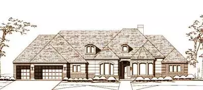 Traditional house plans 19-1061 - front exterior, 3,710 sq ft, 4 bed, 3 bath house plans | Monster House Plans