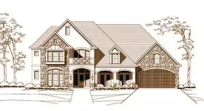French Country house plans 19-107 - front exterior, 4,345 sq ft, 4 bed, 3 bath house plans | Monster House Plans
