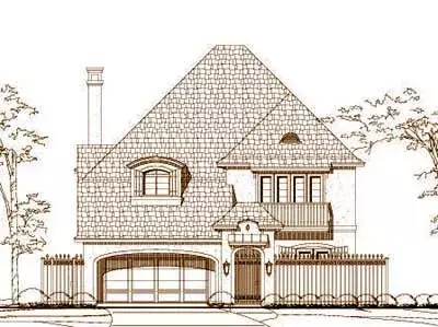 French Country house plans 19-1089 - front exterior, 3,849 sq ft, 4 bed, 3 bath house plans | Monster House Plans