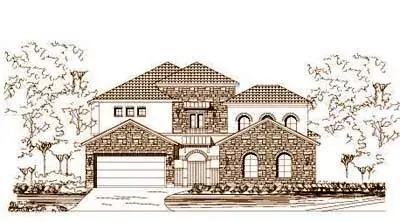 Tuscan house plans 19-1103 - front exterior, 4,198 sq ft, 4 bed, 3 bath house plans | Monster House Plans