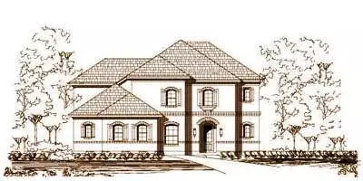 Traditional house plans 19-1109 - front exterior, 3,400 sq ft, 3 bed, 2 bath house plans | Monster House Plans