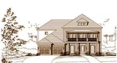Colonial house plans 19-1114 - front exterior, 4,021 sq ft, 5 bed, 4 bath house plans | Monster House Plans