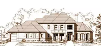 Traditional house plans 19-1118 - front exterior, 4,552 sq ft, 5 bed, 4 bath house plans | Monster House Plans