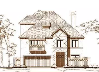 Mediterranean house plans 19-1119 - front exterior, 4,239 sq ft, 4 bed, 4 bath house plans | Monster House Plans