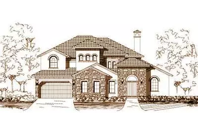Tuscan house plans 19-1123 - front exterior, 3,914 sq ft, 4 bed, 3 bath house plans | Monster House Plans