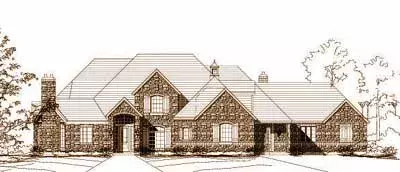 French Country house plans 19-1128 - front exterior, 5,077 sq ft, 5 bed, 4 bath house plans | Monster House Plans