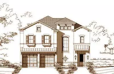 Tuscan house plans 19-1133 - front exterior, 3,199 sq ft, 3 bed, 2 bath house plans | Monster House Plans
