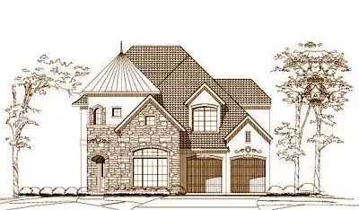 Tuscan house plans 19-1135 - front exterior, 3,560 sq ft, 4 bed, 4 bath house plans | Monster House Plans
