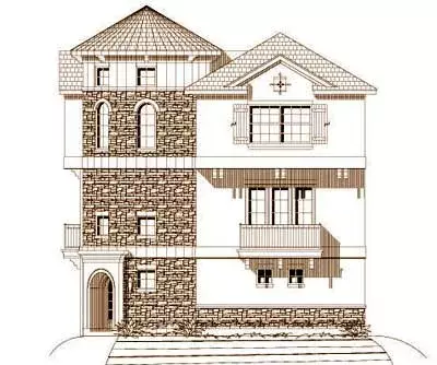 French Country house plans 19-1148 - front exterior, 2,309 sq ft, 3 bed, 3 bath house plans | Monster House Plans