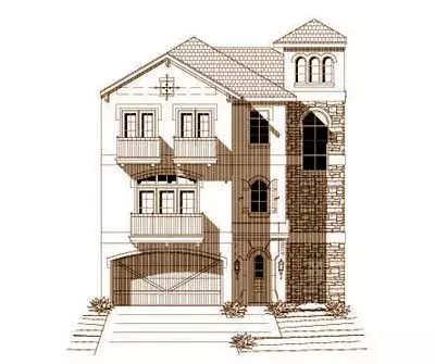 French Country house plans 19-1149 - front exterior, 2,421 sq ft, 3 bed, 3 bath house plans | Monster House Plans