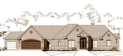 Traditional house plans 19-1160 - front exterior, 3,293 sq ft, 4 bed, 3 bath house plans | Monster House Plans