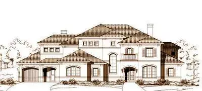 Mediterranean house plans 19-1164 - front exterior, 6,352 sq ft, 5 bed, 5 bath house plans | Monster House Plans