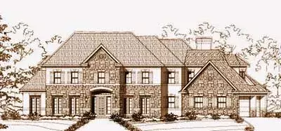 Traditional house plans 19-1168 - front exterior, 5,524 sq ft, 6 bed, 5 bath house plans | Monster House Plans