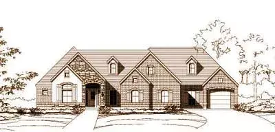 Traditional house plans 19-1176 - front exterior, 2,816 sq ft, 4 bed, 3 bath house plans | Monster House Plans