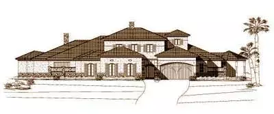 Mediterranean house plans 19-118 - front exterior, 7,316 sq ft, 2 bed, 3 bath house plans | Monster House Plans