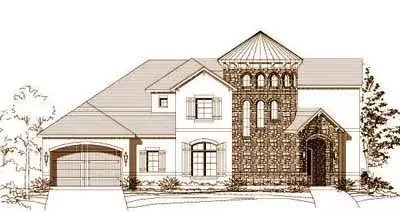 Tuscan house plans 19-1180 - front exterior, 3,994 sq ft, 4 bed, 3 bath house plans | Monster House Plans