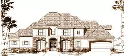 Mediterranean house plans 19-1183 - front exterior, 4,494 sq ft, 5 bed, 5 bath house plans | Monster House Plans