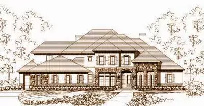 French Country house plans 19-1186 - front exterior, 4,830 sq ft, 5 bed, 4 bath house plans | Monster House Plans