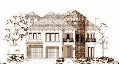 Mediterranean house plans 19-1204 - front exterior, 4,566 sq ft, 4 bed, 4 bath house plans | Monster House Plans
