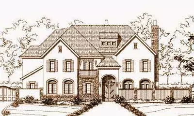 European house plans 19-1205 - front exterior, 6,170 sq ft, 5 bed, 5 bath house plans | Monster House Plans