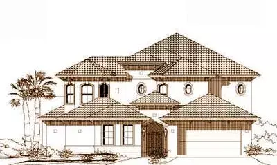 Mediterranean house plans 19-1211 - front exterior, 4,347 sq ft, 4 bed, 4 bath house plans | Monster House Plans