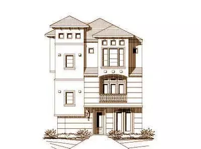 Mediterranean house plans 19-1239 - front exterior, 2,227 sq ft, 3 bed, 3 bath house plans | Monster House Plans
