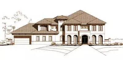 Mediterranean house plans 19-124 - front exterior, 7,293 sq ft, 5 bed, 6 bath house plans | Monster House Plans