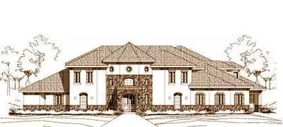 Mediterranean house plans 19-1241 - front exterior, 5,094 sq ft, 6 bed, 5 bath house plans | Monster House Plans