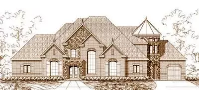 Traditional house plans 19-1246 - front exterior, 5,126 sq ft, 4 bed, 4 bath house plans | Monster House Plans