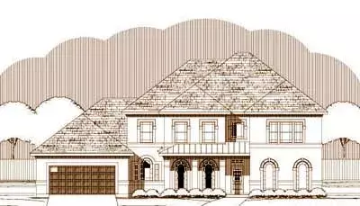 Traditional house plans 19-1261 - front exterior, 3,345 sq ft, 5 bed, 3 bath house plans | Monster House Plans