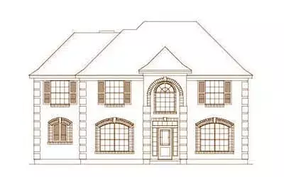 Traditional house plans 19-1264 - front exterior, 2,672 sq ft, 4 bed, 2 bath house plans | Monster House Plans