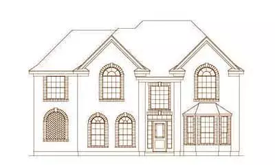 European house plans 19-1265 - front exterior, 2,672 sq ft, 4 bed, 2 bath house plans | Monster House Plans