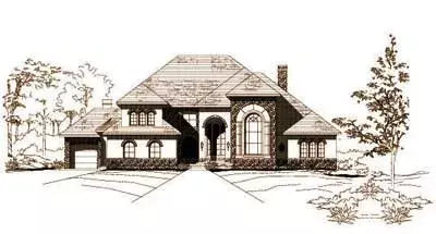 Traditional house plans 19-127 - front exterior, 6,502 sq ft, 5 bed, 5 bath house plans | Monster House Plans